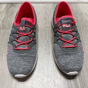 Fila Charcoal and Neon Pink Sneakers